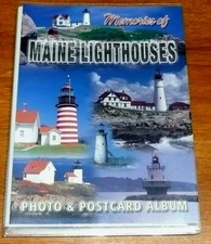 NEW Mini MAINE LIGHTHOUSES PHOTO ALBUM holds 36 photos sizes 4" x 6" Flexible