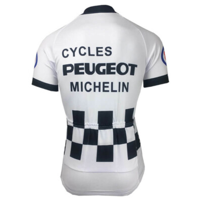 Michelin Peugeot Retro Team Mens Cycling Short Sleeves Jersey 