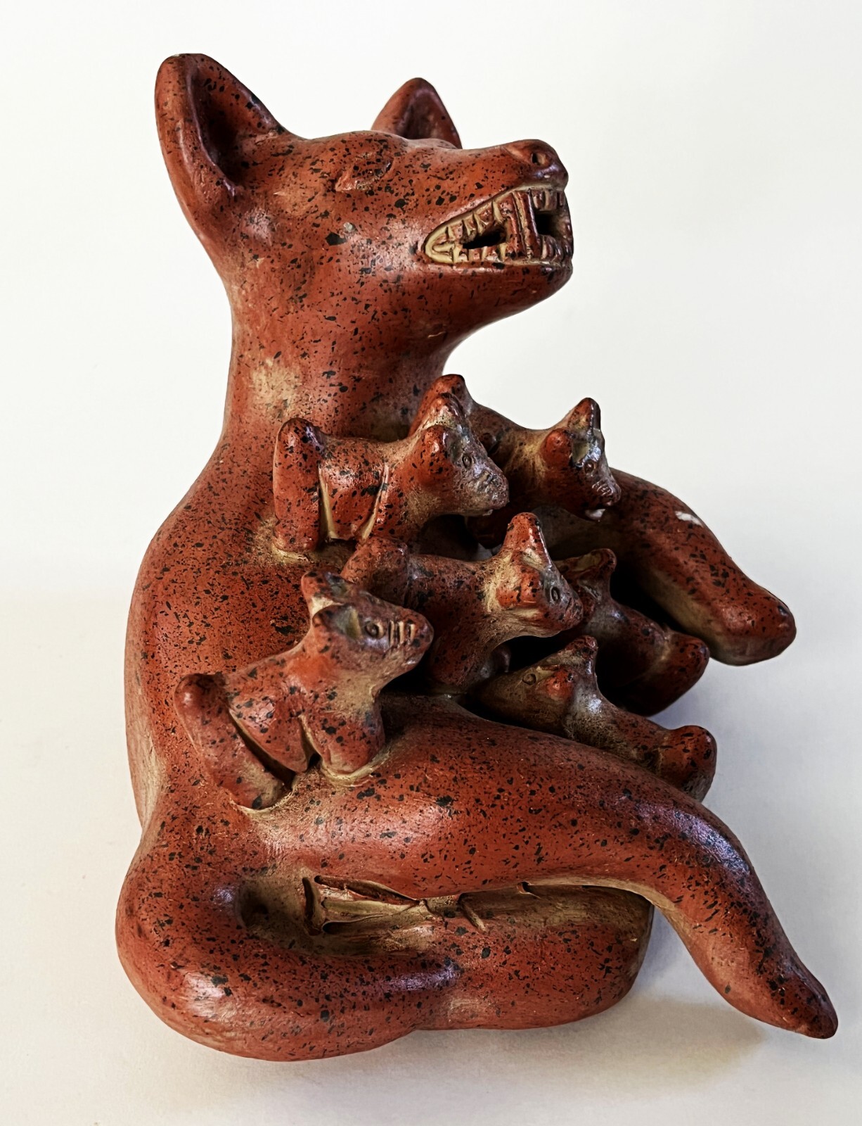 Pre-Columbian Colima Perro de Colima Dog with Pups Reproduction