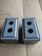 (2) SQUARE D  CONTROL STATION  90001  SKY2  SER. D (TYPE  4X, CSA ENCLOSURE)