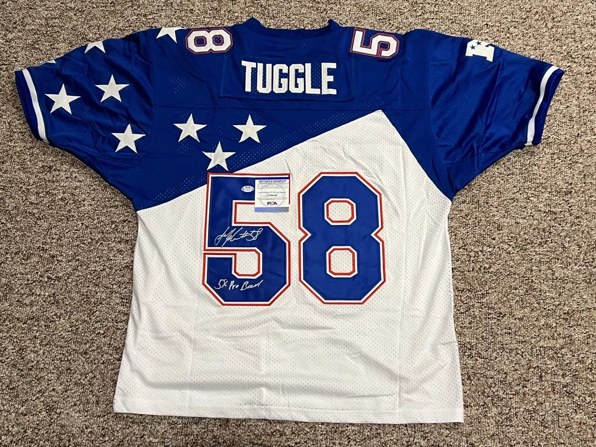 JESSIE TUGGLE Signed Autographed Atlanta Falcons PRO BOWL Custom XL Jersey  PSA