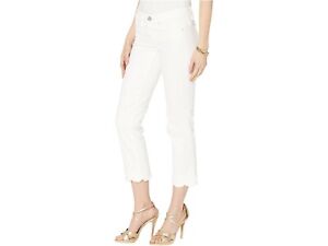 $148 NEW Lilly Pulitzer 26" SOUTH OCEAN SLIM CROP Jeans Resort White 2