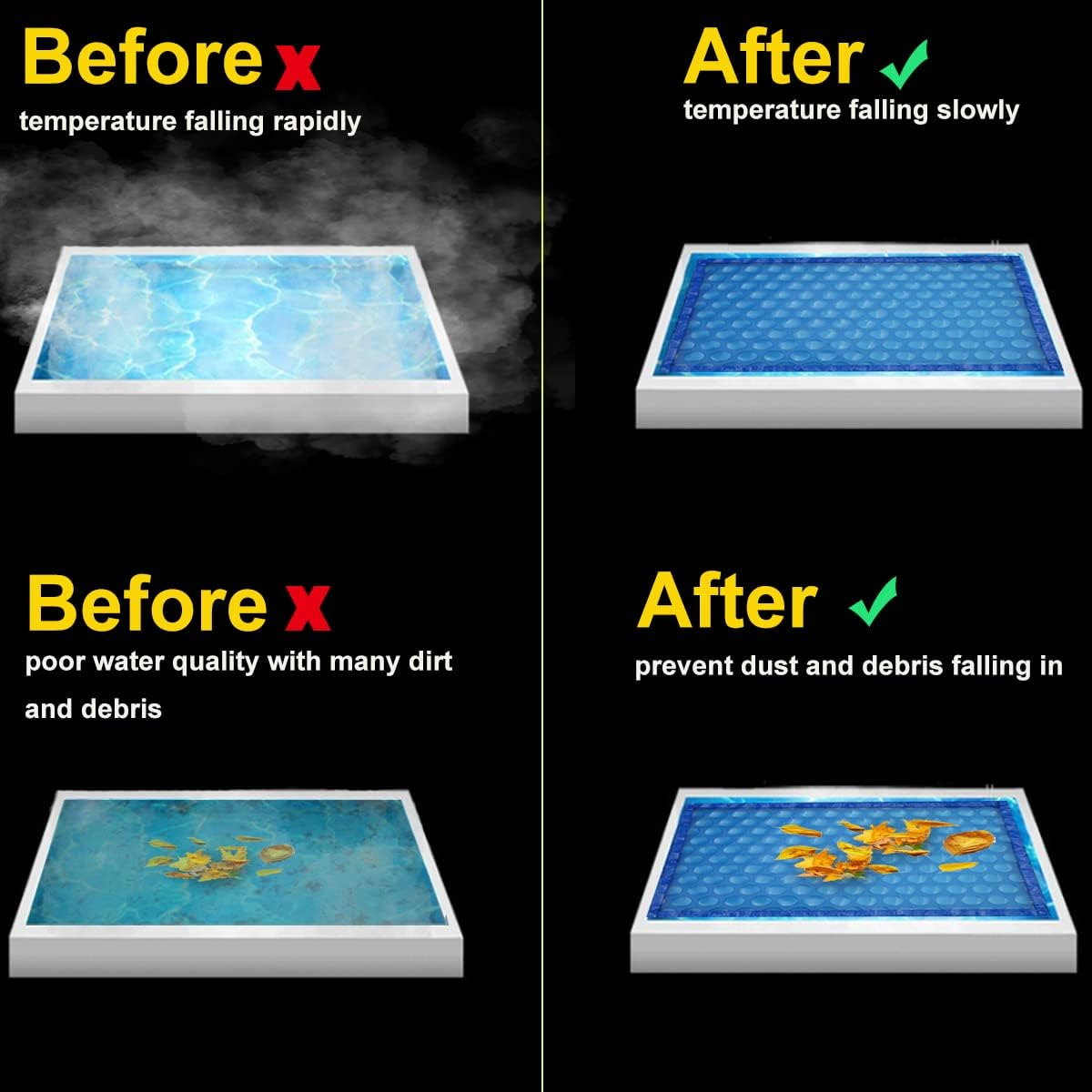 Hot Tub Thermal Blanket Bubble Cover 6Ft X 6Ft,Spa Solar Blanket,Hot