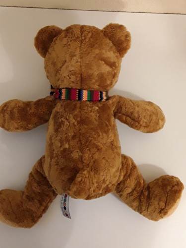 Aurora Plush Soft/Beanie Teddy Bear - Colourful Soft Scarf - 11 Inches Sitting - Picture 6 of 11