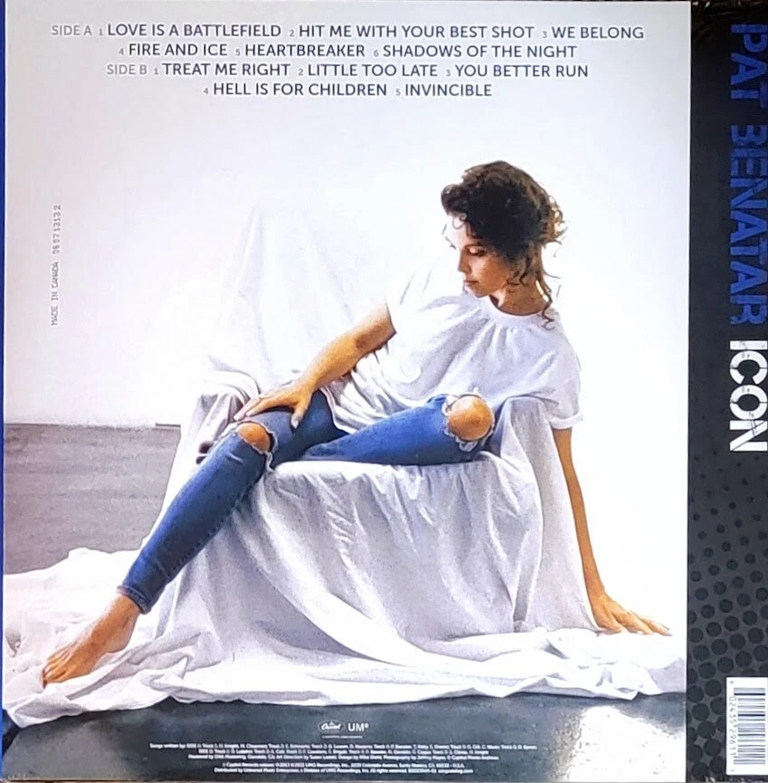 PAT BENATAR ICON - TRANSLUCENT BLUE VINYL LP " NEW, SEALED " - Image 2 of 2