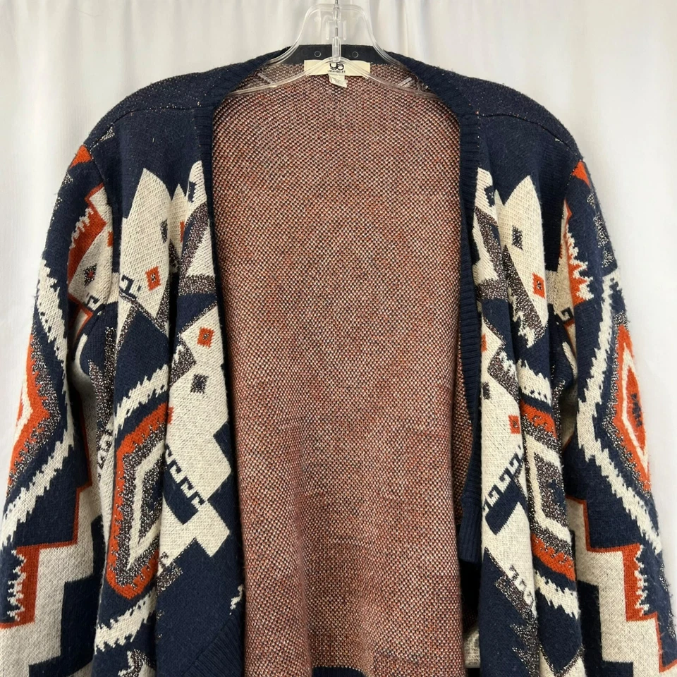 Cárdigan Ya Los Angeles para mujer estampado suroeste frente abierto metálico talla única Foto 2 de 4