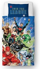 Official Justice League Join Reversible Panel Single Bed Duvet Cover Set
