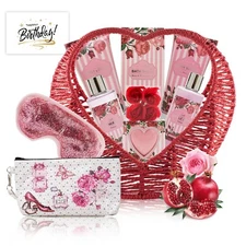 Birthday Gift Basket for Women - Luxury Bath & Body Spa Gift Set with Bday Card