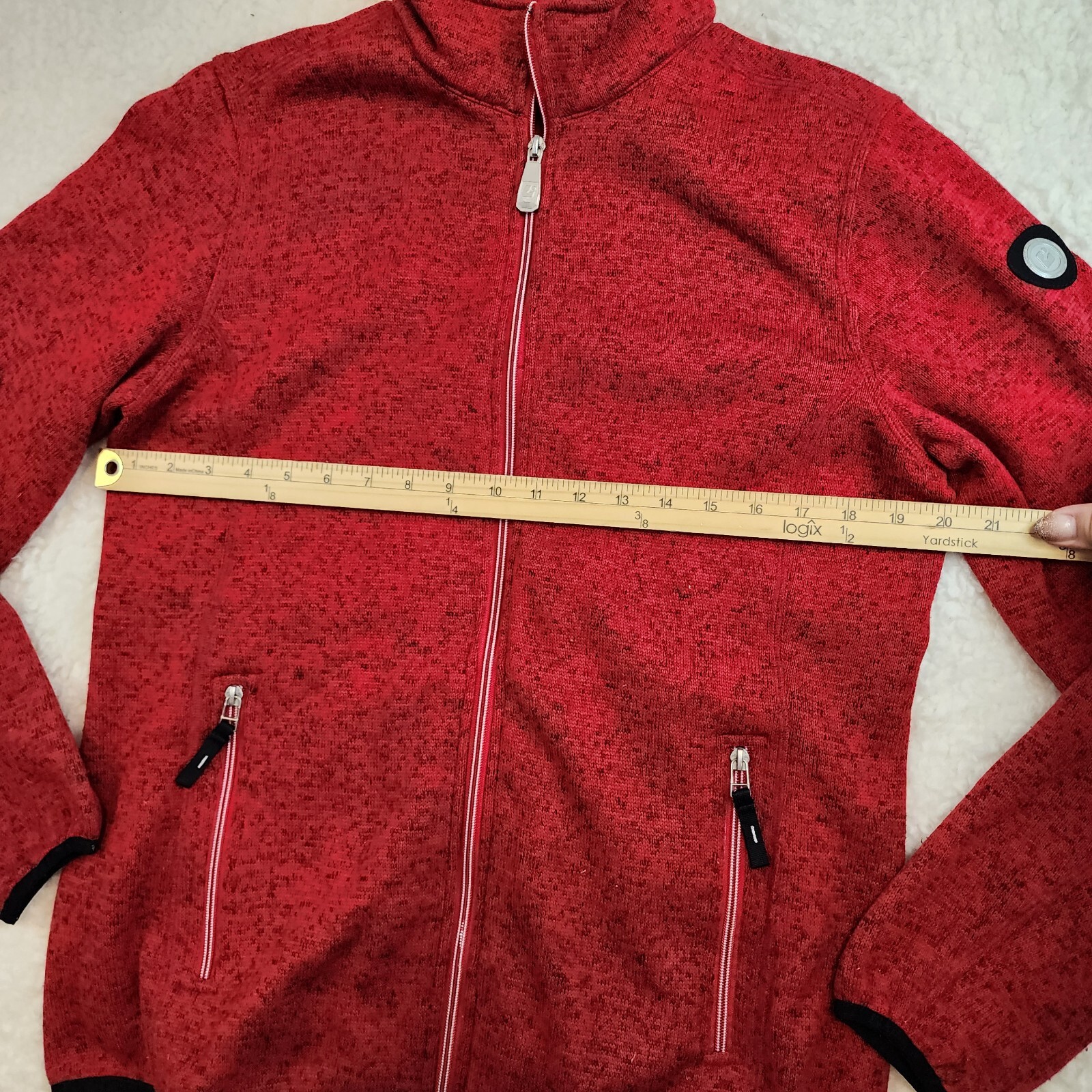Killtec Jacket Full Zip Knit 12 Red Active Winter… - image 3