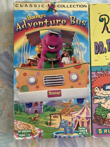 Lot (3) Vintage Barney Wiggles Rugrats VHS Tapes Educational Children's Shows - Picture 5 of 5