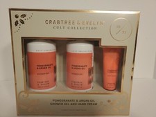 Crabtree Evelyn Pomegranate Argan Oil Shower Gel x 2 Bottle, Hand Cream