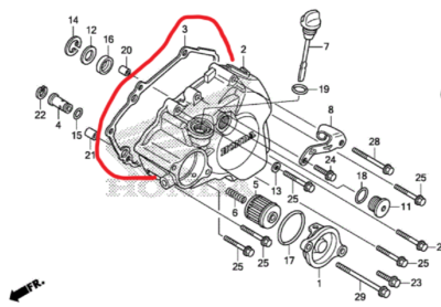 HONDA CRF150R CRF150RB ENGINE MAGNETO STATOR SIDE COVER GASKET