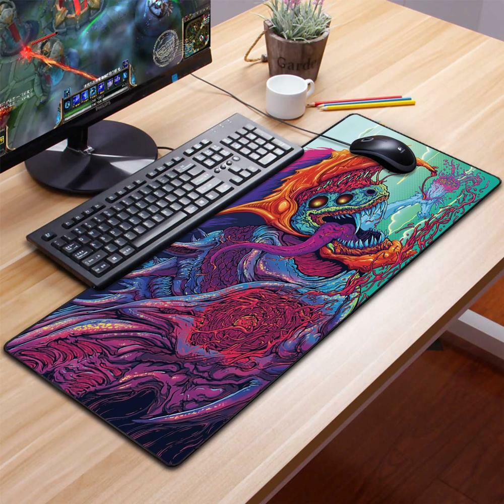 Large Gaming Mouse Pad Gamer Solid Color Locking Edge Keyboard Mouse Mat Gaming