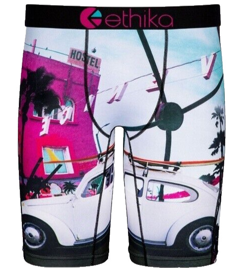 Трусы-боксеры Ethika Staple Fit с V-образным вырезом-Nice Venice Beach, Средний размер