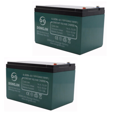2pc 12V 12Ah 6-DZM-12 6-DMF-12 Battery 6-DZF-12 For E-Scooter Quad Bike