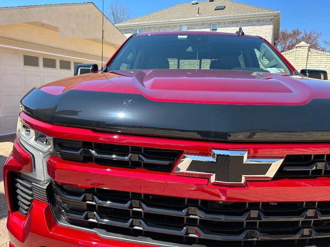 Bug Shield Hood Protector Tape On SMOKED Deflector FOR Chevy Tahoe 2021 2023