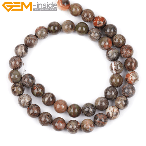 Rain Forest Onyx Agate 15" Strand Brown Natural Beads For Women's Jewellery - Picture 11 of 49