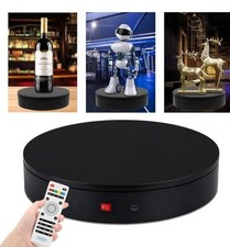 12.6In Remote Motorized Electric Turntable Rotating Display Stand Rotating*black