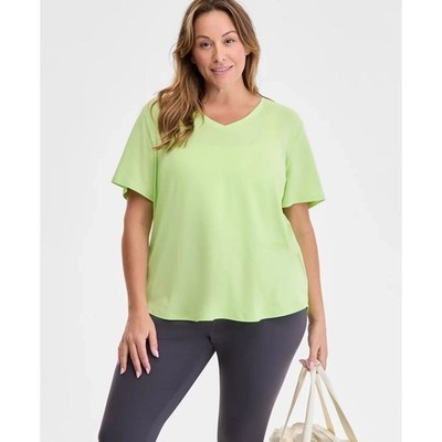 Ideology Plus Size Solid Essentials Active Tee Acid Lime Size 3X NWT