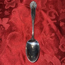 Antique 1910 National Silver Co Rose-York Rose Silverplate 5 7/8” Teaspoon