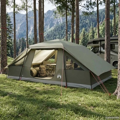 Tente familiale avec auvent imperméable de camping Abri extérieur vidaXL vidaXL - Photo 1/4