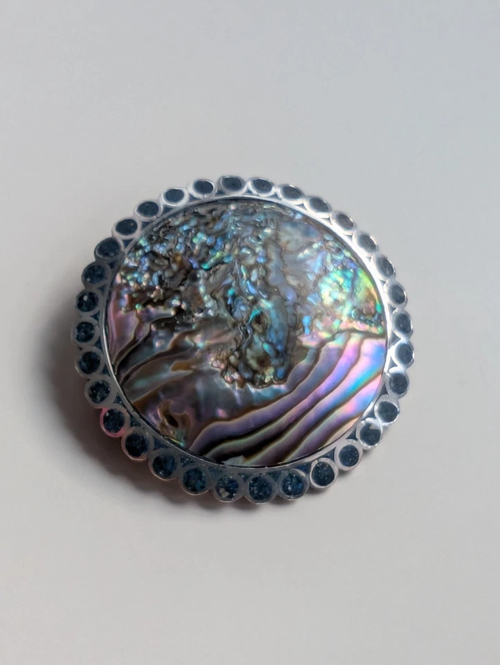 Anhänger & Brosche 2 in 1 Perlmutt 925 Silber - Bild 4 von 4