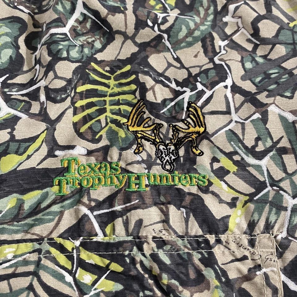 Camisa camuflada Budweiser Brush Country masculina 2XL verde caça Texas Trophy LS - Imagem 3 de 4