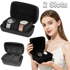 2 Slots Watch Box Watch Display Case Jewelry Storage Holder Box Gift