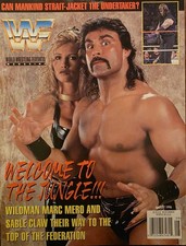 WWF Magazine August 1996 Marc Mero & Sable *Has Poster & Sunny Calendar*  B