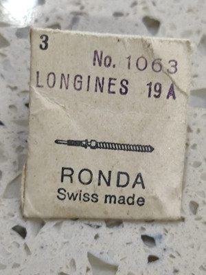 LONGINES CAL  19A 19AS 19AD 19ASD PARTS  steem  Swiss NOS