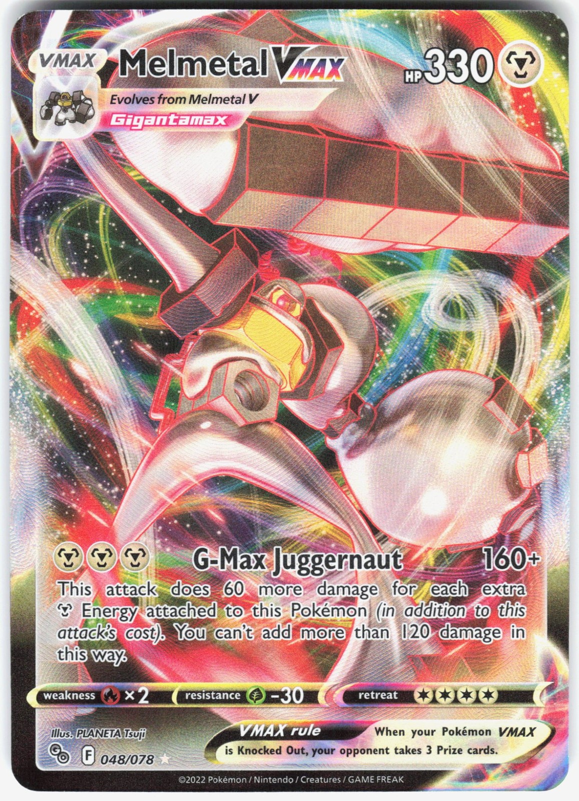 Melmetal VMAX 048/078 Pokemon GO Ultra Rare Holofoil Pokemon NM