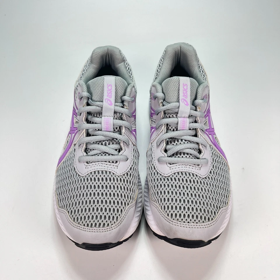 ASICS Contend 7 серый фиолетовый кроссовки 1014A192 молодежный размер 6,5 - Изображение 3 из 4