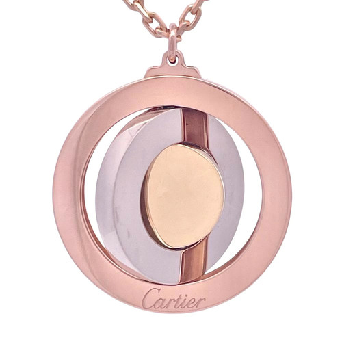 ECHTE CARTIER RUNDE TRINITY HALSKETTE K18RG WG YG 3 FARBEN GOLD DAMEN KOSTENLOSER VERSAND - Bild 5 von 9