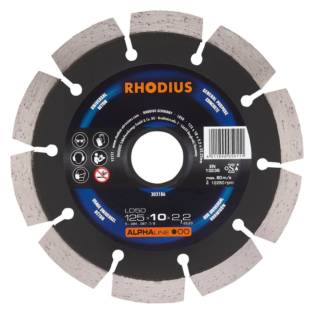 Disque diamant LD 50 Rhodius 125 outillage meuleuse d'angle