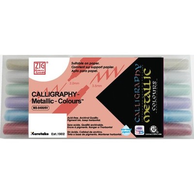 Zig Memory System Calligraphy II Metallic 6 Color Set