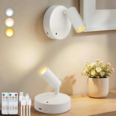 Kambo Spotlight Kabellose Akku 3000Mah, Aufladbar Wandspot Mit Fernbedienung, 3