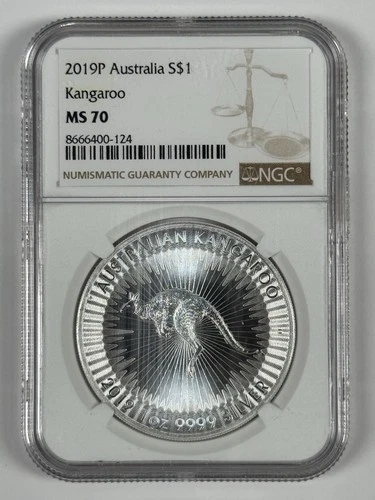 2019 AUSTRALIA $1 KANGAROO 1 OZ SILVER NGC MS70