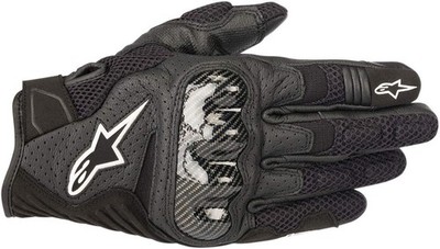 Alpinestars SMX 1 Air V2 Motorcycle Gloves Lightweight Small, Black
