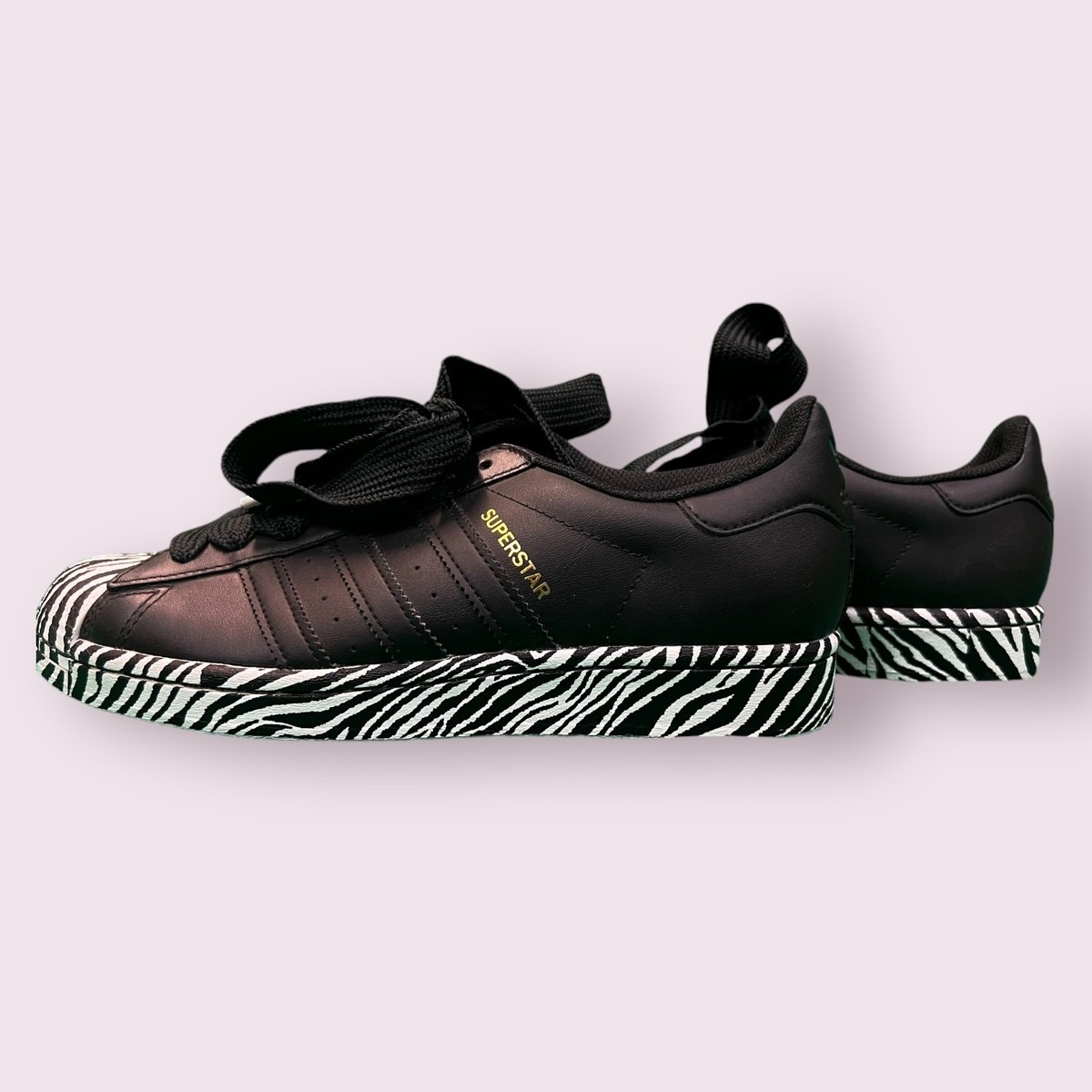 Size 8.5 - Adidas Superstar Zebra Print W for sale online | eBay