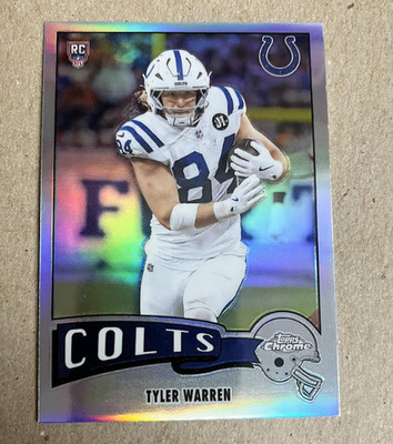 2025 Topps Chrome TYLER WARREN Rookie RC Retro 1975 Throwback** REFRACTOR**