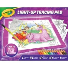 NEW Crayola Light Up Tracing Pad Pink: Creative Drawing Kit for Kids