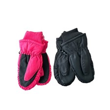 3M Thinsulate Kids Waterproof Ski Mittens Pink  Black Winter Snow Gloves NWT