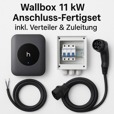 Wallbox-Anschluss-Fertigset 11 kW inkl. Verteiler & Zuleitung / Plug-&-Connect-
