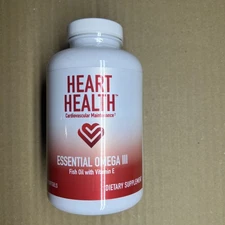 Heart Health Essential Omega 3 Fish Oil with Vitamin E -High Potency Exp:12/2025