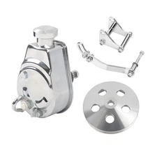 Power Steering Pump & 1G Pulley & Braket Kit for Chevy Ford GM Chrysler P Series
