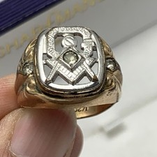 Vintage 12 Kt. Gold Filled Men?s Masonic Ring