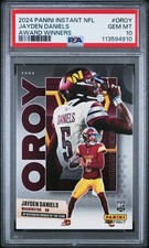 Tarjeta de novato graduada 2024 Panini Instant Jayden Daniels #OROY Award Winners PSA 10