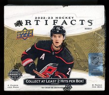 2022-23 NHL Upper Deck UD Artifacts Hockey Factory Sealed Hobby Box 2 Hits