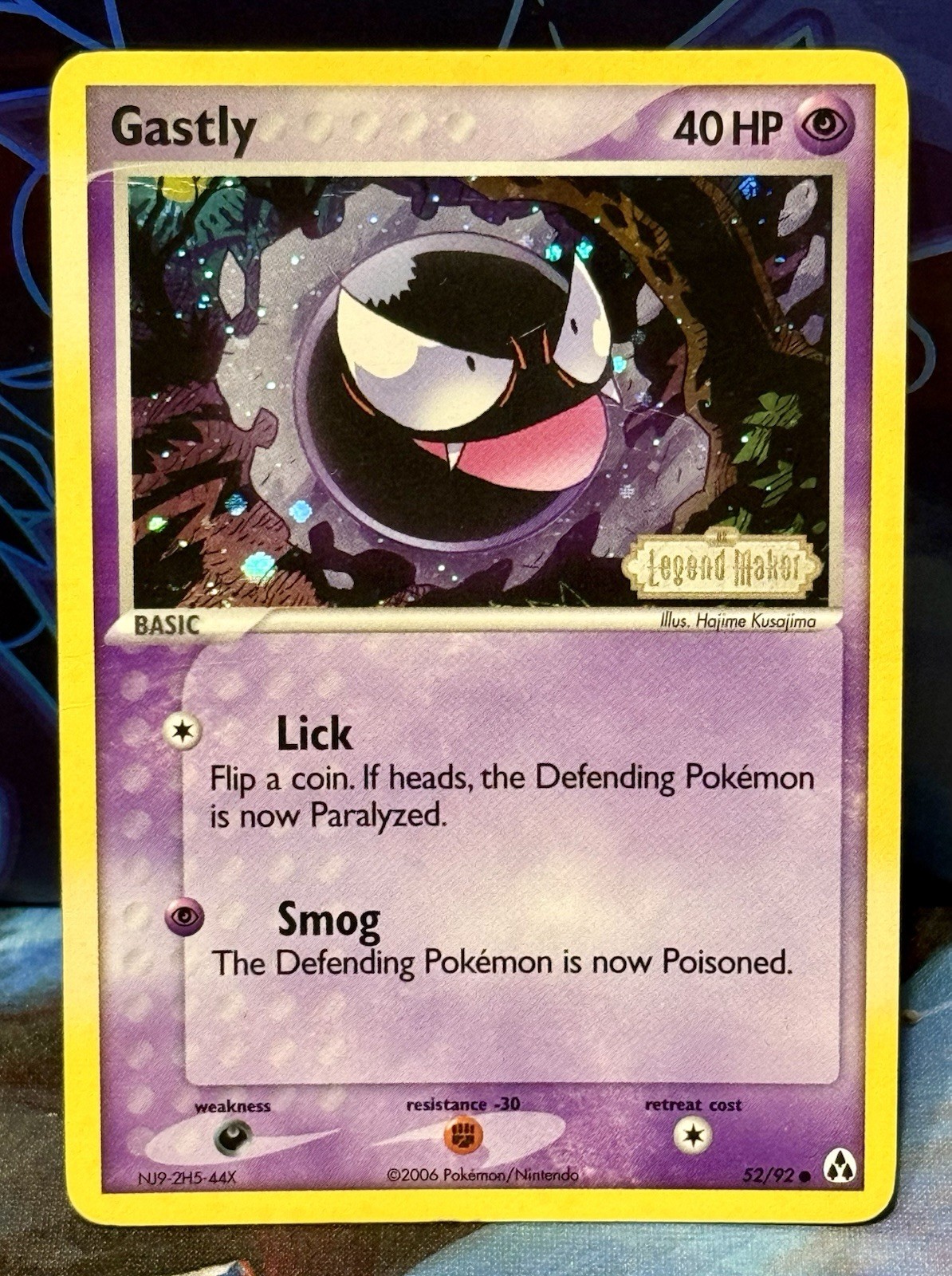 Pokemon TCG Gastly Legend Maker 52/92 Common Reverse Holo Stamped MP/HP