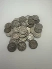 One Mixed Roll of 50 Silver Mercury & Roosevelt, Barber Dimes $5 Face Value.